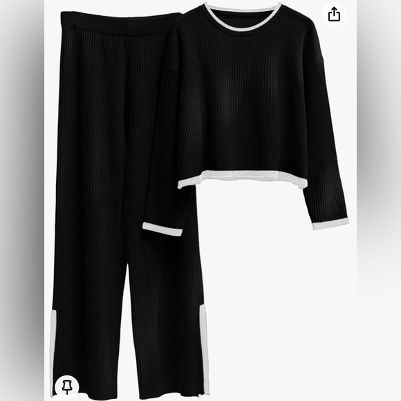 Amazon Sweaters New Never Worn Sweater Knit Pants Set With Wide